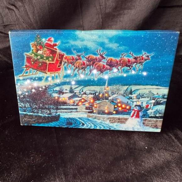 Table Top or hang Christmas light up Canvas - Picture 2 of 5